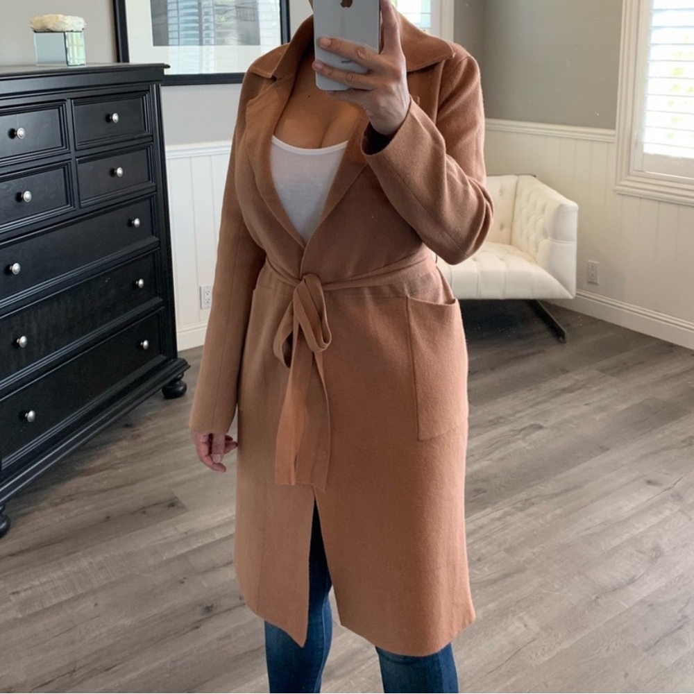 Cardigan Trench Coat - Mocha